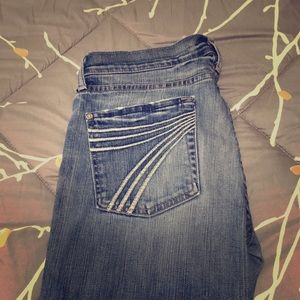 7famk dojo light wash jeans size 29